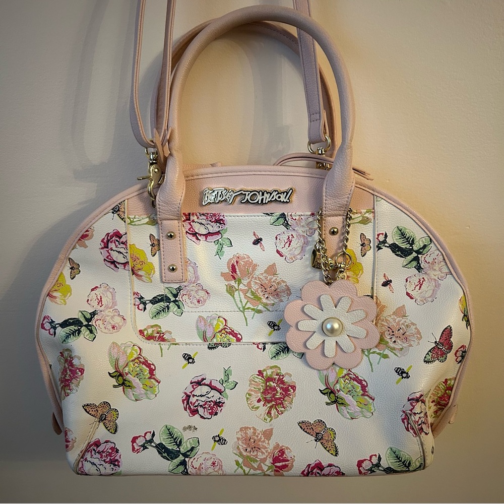 Betsey Johnson Floral Butterfly Handbag - Picture 6 of 7
